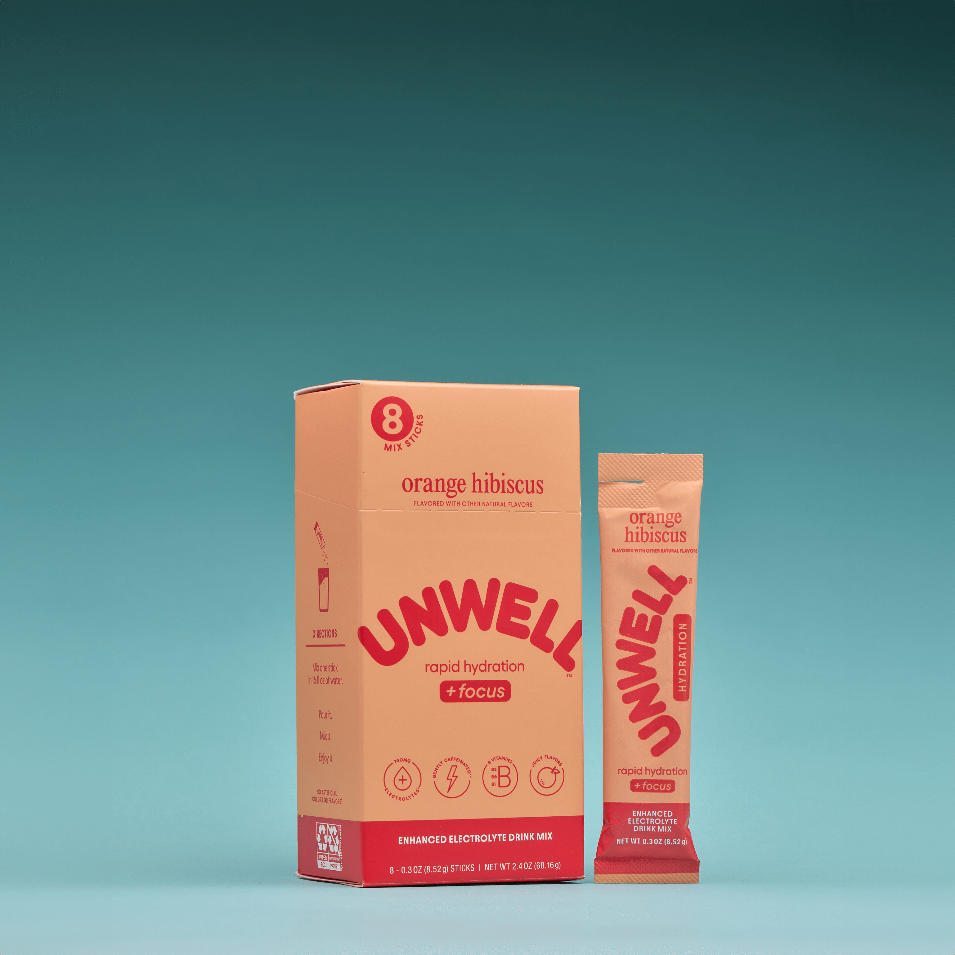 Orange Hibiscus Electrolyte Sticks